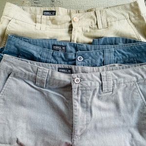 Used, 3 pair of mens O’neill shorts size 36